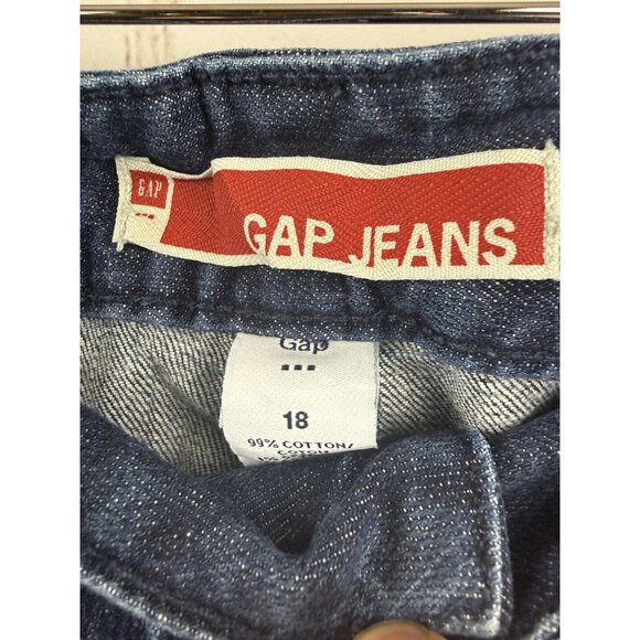 Gap Jeans Womens Size 18 Blue Wide Leg Crease Detail Casual Y2k High Rise Denim - Picture 4 of 5